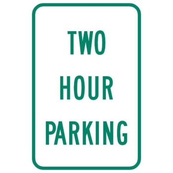 Image for "Two Hour Parking" Sign, Reflective, 12 x 18" from HD Supply