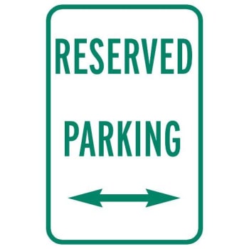 Image for "RESERVED Parking/Left and Right Arrows" Sign, Reflective, 12 x 18" from HD Supply