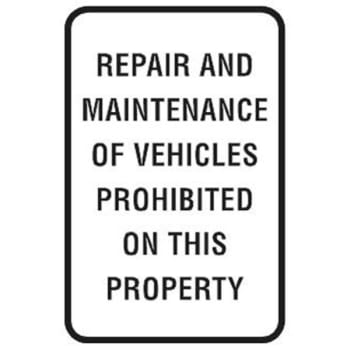 Image for "Repair/Maintenance Prohibited" Sign, Reflective, 12 x 18" from HD Supply