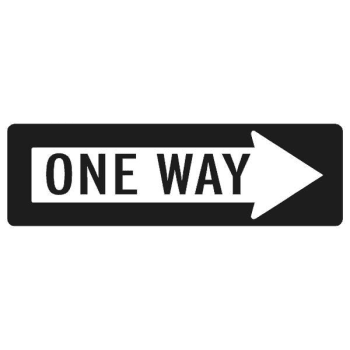 Image for One Way Sign With Right Arrow, Reflective, 36 X 12 from HD Supply