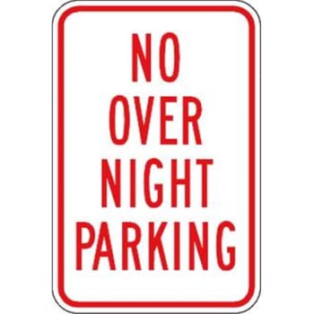 Image for "No Over Night Parking" Sign, Reflective, 12 x 18" from HD Supply