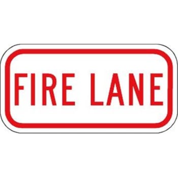 Image for Fire Lane Supplemental Sign, Reflective, 12 x 6" from HD Supply