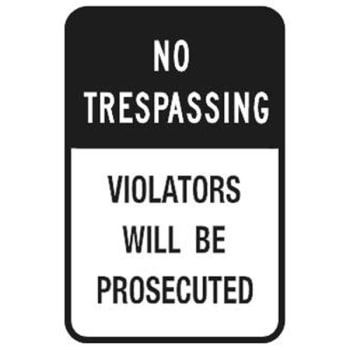 Image for Violators Prosecuted Sign, Black Header, Reflective, 12 X 18 from HD Supply