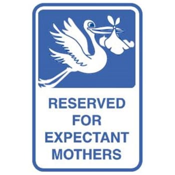 Image for For Expectant Mothers Sign, Reflective, 12 X 18 from HD Supply