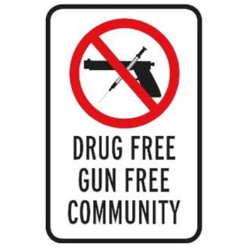 Image for Drug Free/gun Free Community Sign, Reflective, 12 X 18 from HD Supply