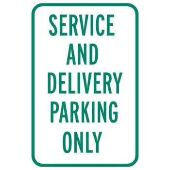 Image for Service And Delivery Only Sign, Reflective, 12 X 18 from HD Supply