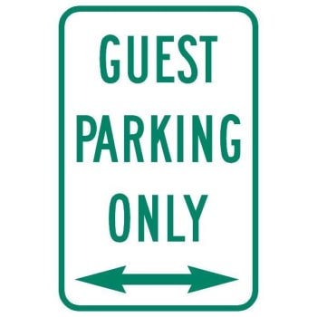 Image for "Guest Parking Only" Sign with Directional Arrows, Reflective, 12 x 18" from HD Supply
