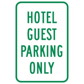 Image for "Hotel Guest Parking Only" Sign, Reflective, 12 x 18" from HD Supply