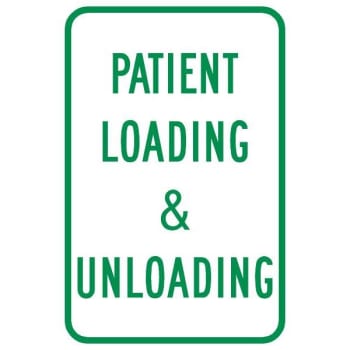 Image for Patient Loading/unloading Sign, Reflective, 12 X 18 from HD Supply