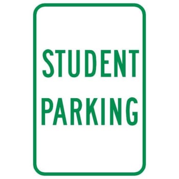 Image for "Student Parking" Sign, Non-Reflective, 12 x 18" from HD Supply