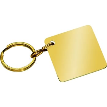 Customizable Aluminum Key Tag, Gold, Square