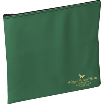 Image for Custom Zipper Top Portfolio Case, Spruce Green, 13 x 10" from HD Supply