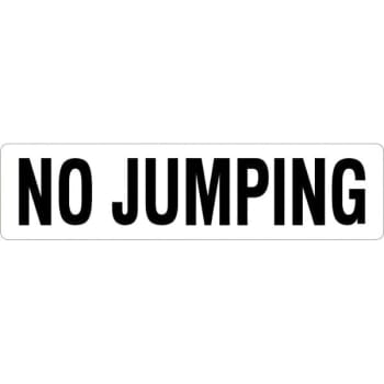 Image for HD Supply 24 x 6 in Vinyl No Jumping Pool Marker Sign (White) from HD Supply