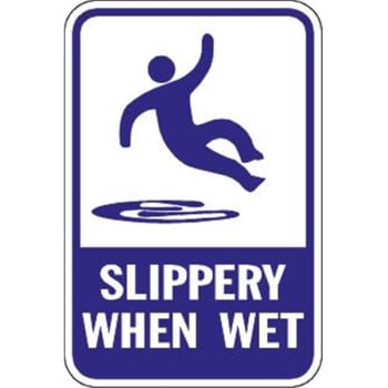 Image for 12 x 18 in. “Slippery When Wet” Symbol Sign from HD Supply
