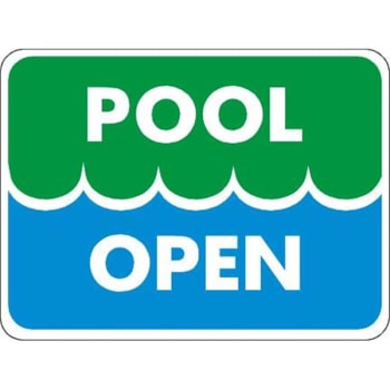 Image for Pool Open Sign, Non-Reflective, 24 X 18 from HD Supply