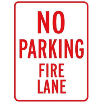 Image for "NO PARKING Fire Lane" Sign, Reflective, 18 x 24" from HD Supply