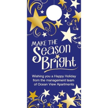 Image for Premium Holiday Door Tag, "bright Season" Design, Package Of 50 from HD Supply