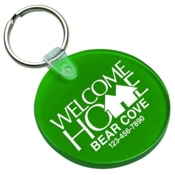Image for Custom Soft Plastic Circle Key Tag, Imprint On One Side from HD Supply