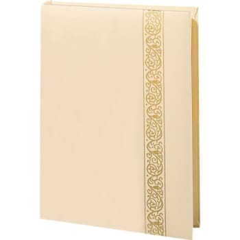 Image for Classic Scroll Register Book, 6-Ring Metal Binder, Ivory from HD Supply