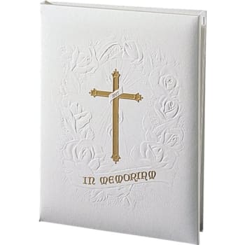 Image for Gold Cross Register Book, 6-Ring Metal Binder, White from HD Supply