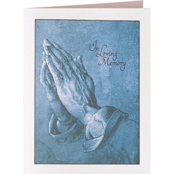 Image for Blue Praying Hands, Large Service Record, 2-Up, Microperfed, Blank, Package Of 500 from HD Supply