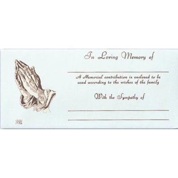 Image for Praying Hands Memorial Offering Envelopes, Package Of 500 from HD Supply