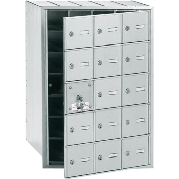 Image for Salsbury Industries® Horizontal Mailbox, 15 Doors, Aluminum Finish from HD Supply
