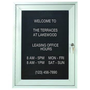 Image for Enclosed Single Door Indoor Directory Board With Lock, Wall Mount, 24 X 36" from HD Supply