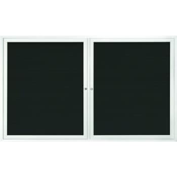 Image for Enclosed Double Door Indoor Directory Board, Lock, Wall Mount, Aluminum, 48 X36" from HD Supply