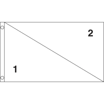 Horizontal Custom Colored Designer Flag, 2 Triangle Panel, 5' x 3'