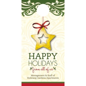 Image for Holiday Door Tag, "holiday Star" Design, Package Of 50 from HD Supply