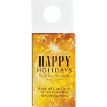 Holiday Door Gift Box, "Golden Holiday" Design, Package Of 50