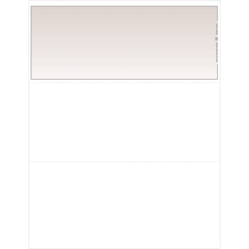 Image for Blank Laser Checks, 1 Part Top, Tan from HD Supply