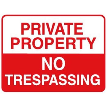 Image for "PRIVATE PROPERTY/NO TRESPASSING" Sign, Reflective, 24 x 18" from HD Supply