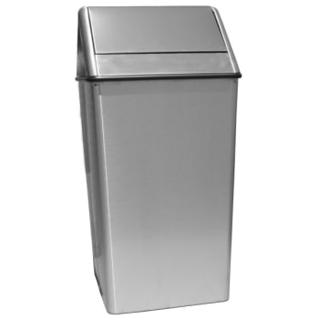 Image for Witt Swing Top Stainless Steel Trash Receptacle from HD Supply