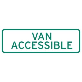 Image for Virginia Van Accessible Disabled Parking Sign, Reflective, 18 X 6" from HD Supply