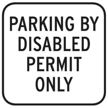 Image for Florida Permit Only" Disabled Parking Sign, Reflective, 12 x 12" from HD Supply