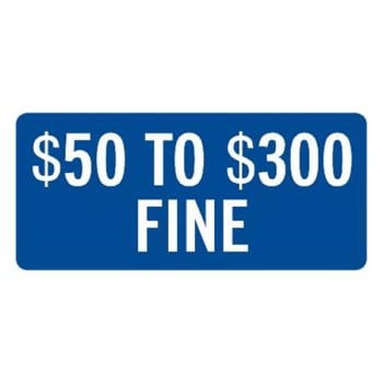 Image for Missouri Parking/Fine Supplemental Disabled Parking Sign, Blue, 12 x 6" from HD Supply