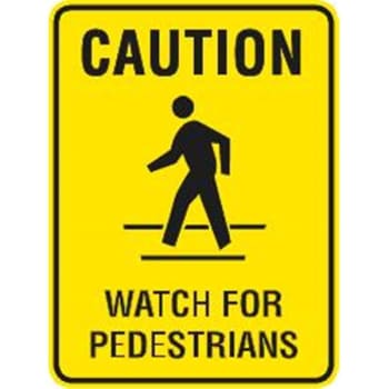 Image for Watch For Pedestrians/symbol Sign, High Intensity, 18 X 24 from HD Supply