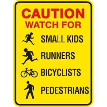 Image for Watch For Small Kids/symbols Sign, High Intensity, 18 X 24 from HD Supply