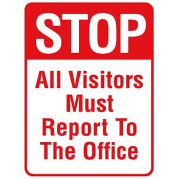 Image for "Visitors Report to Office" Sign, Reflective, 18 x 24" from HD Supply