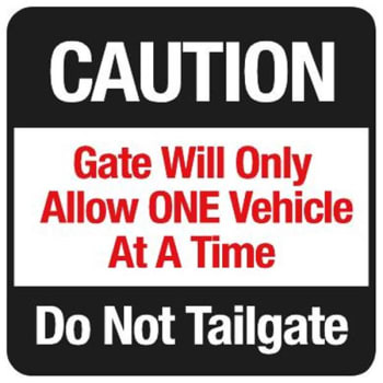 Image for Caution Gate One Vehicle, Reflective 18x18 from HD Supply