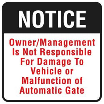 Image for Notice Owner/Management Sign, Reflective 18x18 from HD Supply
