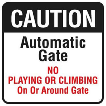 Image for Caution Automatic Gate Sign, Reflective 18x18 from HD Supply