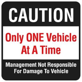 Image for Caution One Vehicle Sign, Reflective 18x18 from HD Supply