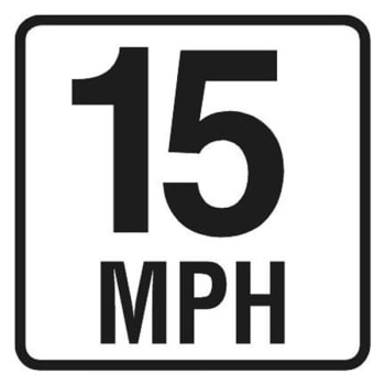 Speed Limit 15 Mini Sign, Reflective, 12x12