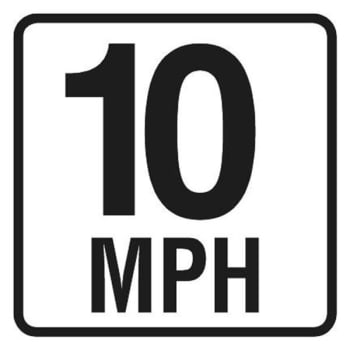 Image for Speed Limit 10 Mini Sign, Reflective, 12x12 from HD Supply