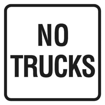 Image for "No Trucks" Mini Sign, Reflective, 12 x 12" from HD Supply