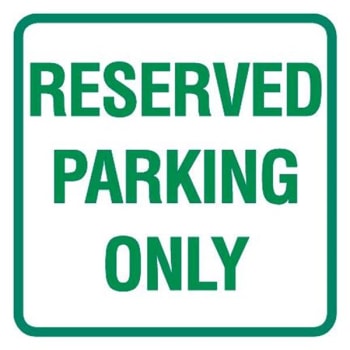 Image for Reserved Parking Only Mini Sign, Reflective, 12x12 from HD Supply