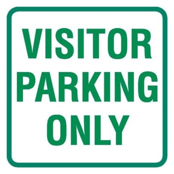 Image for "Visitor Parking Only" Mini Sign, Reflective, 12 x 12" from HD Supply